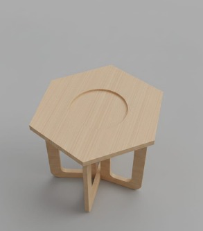 Wood Finish Render — Alternate Angle