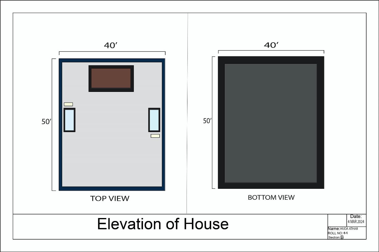 Top & Bottom View — CAD Sheet