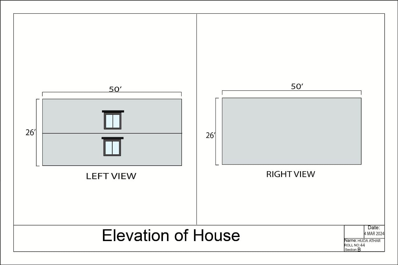 Left & Right View — CAD Sheet